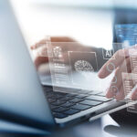 AI Artificial Intelligence. Business man using AI technology for data analysis, how will ai affect the legal field